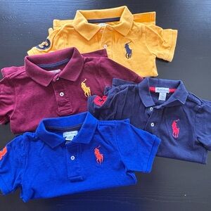 Lot of 4 Ralph Lauren Infant Toddler Polo Button Down Shirts - Ex Cond - Sz 24MO